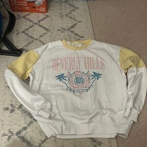 Beverly Hills White and Yellow Sweatshirt